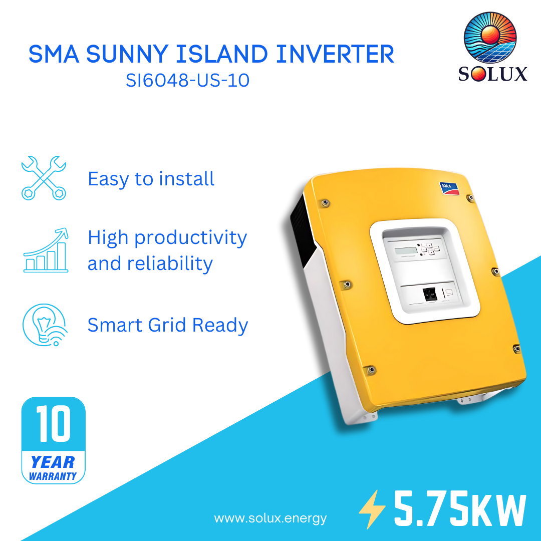 This is an image of SMA Sunny Island SI6048-US-10 Inverter 5.75kW 48VDC Battery Inverter